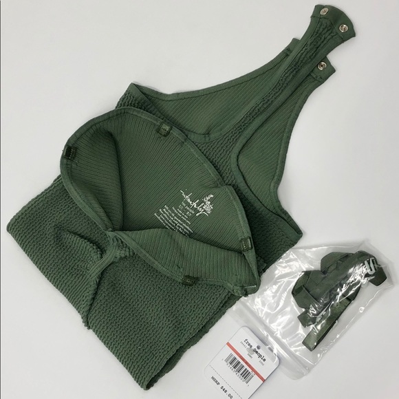 Free People Catch Up Bodysuit Thong Army Green - Picture 15 of 16